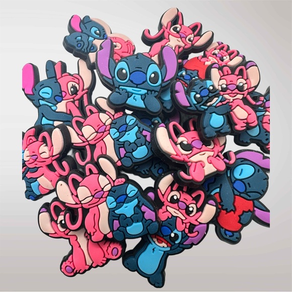 Stitch and Angel Shoe Charms - Picture 1 of 3